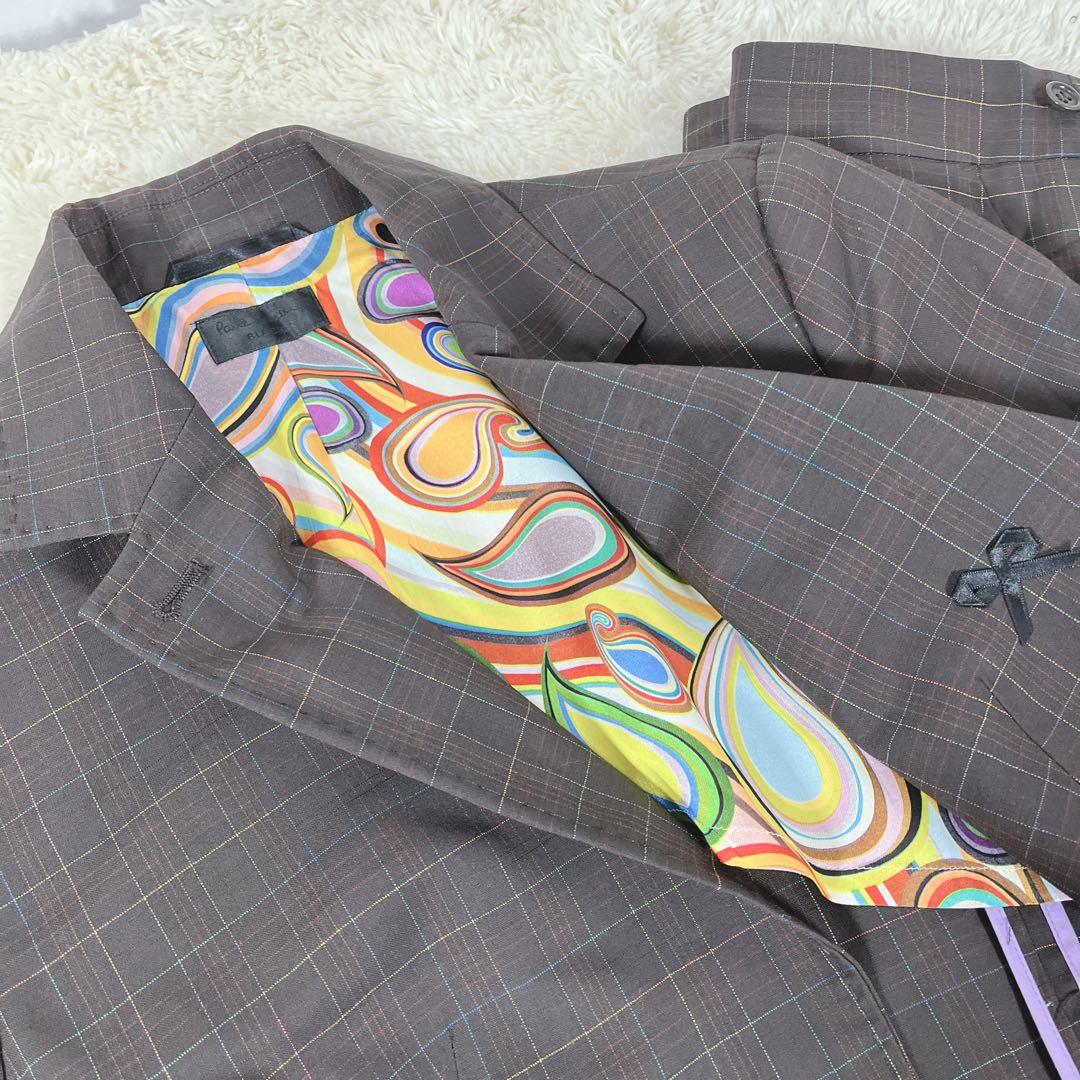 ポールスミス セットアップ スーツ 42パンツ ウール マルチカラー XL相当