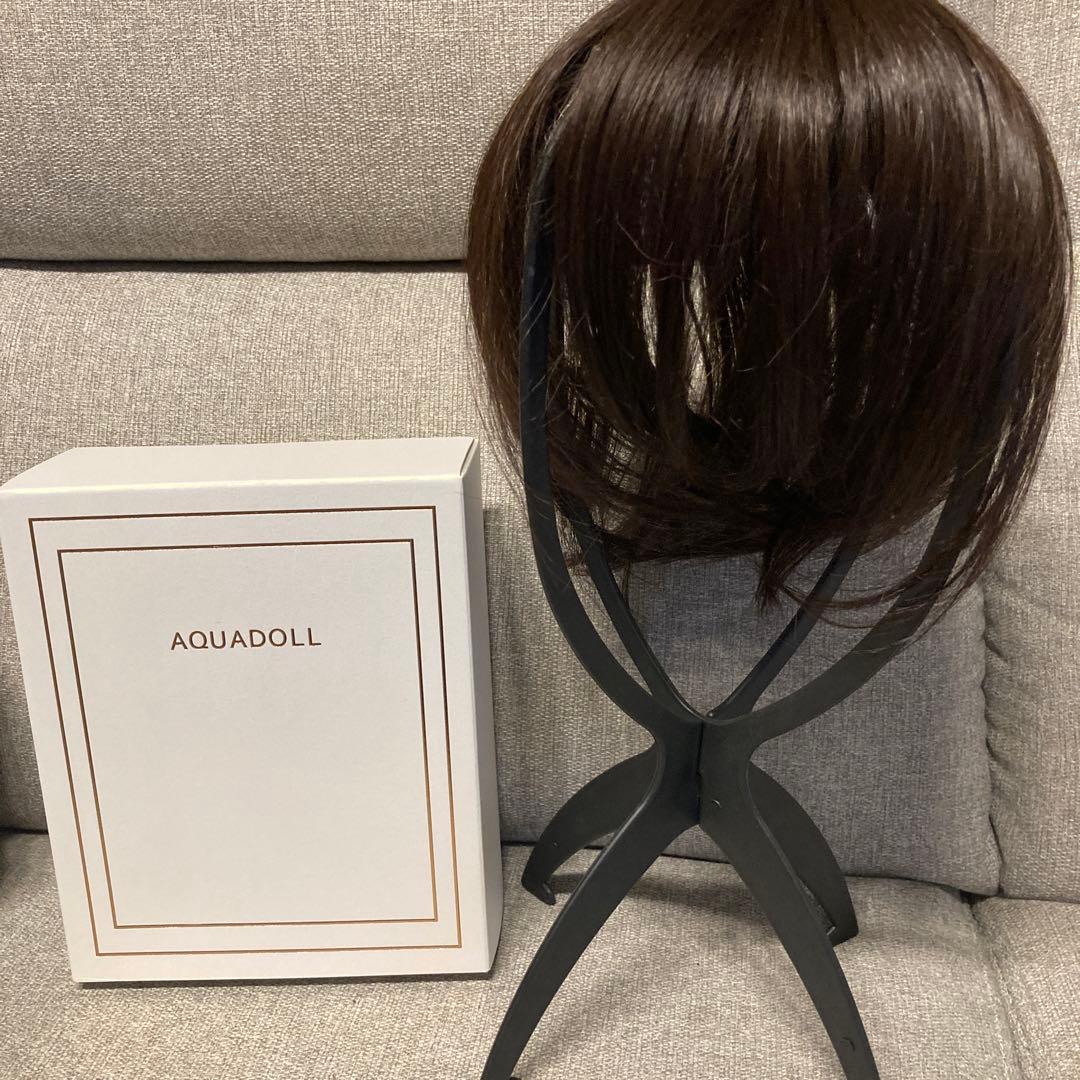 アクアドール部分ウィック人毛MIX 総手植え人毛MIXヘアピース シルクスキン