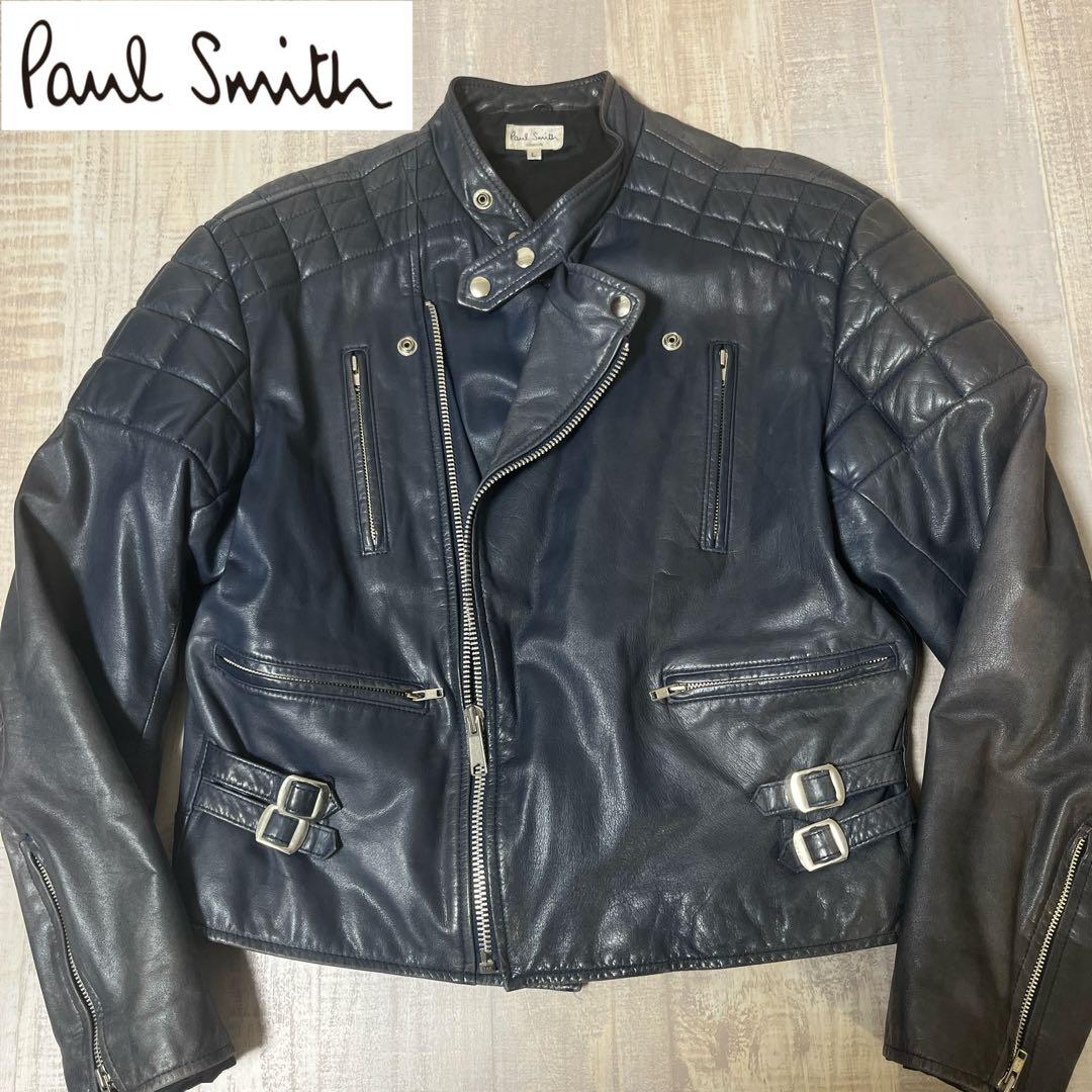 【定価約12万 激レア】Paul Smith パテッド ライダース ジャケット