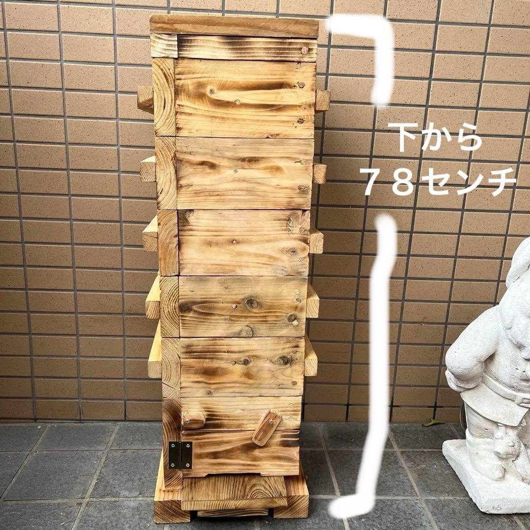 日本ミツバチ重箱式巣箱　手作り　６段