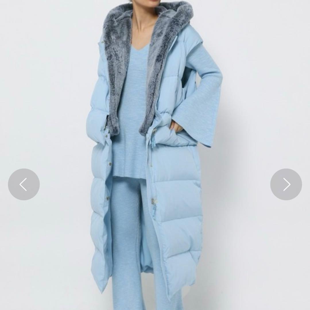 HEREIAM ファー付き ロングダウン ダウンジャケット　BAYFLOW