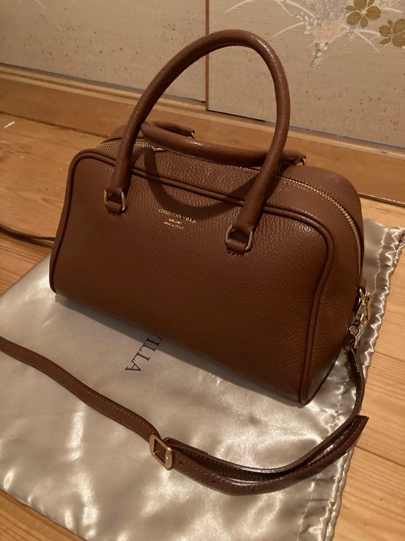 極美品⭐︎クリスチャンヴィラ　ボストンバッグ　キャメル