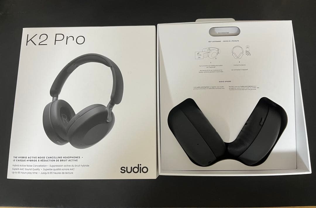 Sudio K2 Pro ワイヤレスヘッドホン ブラック ほぼ未使用