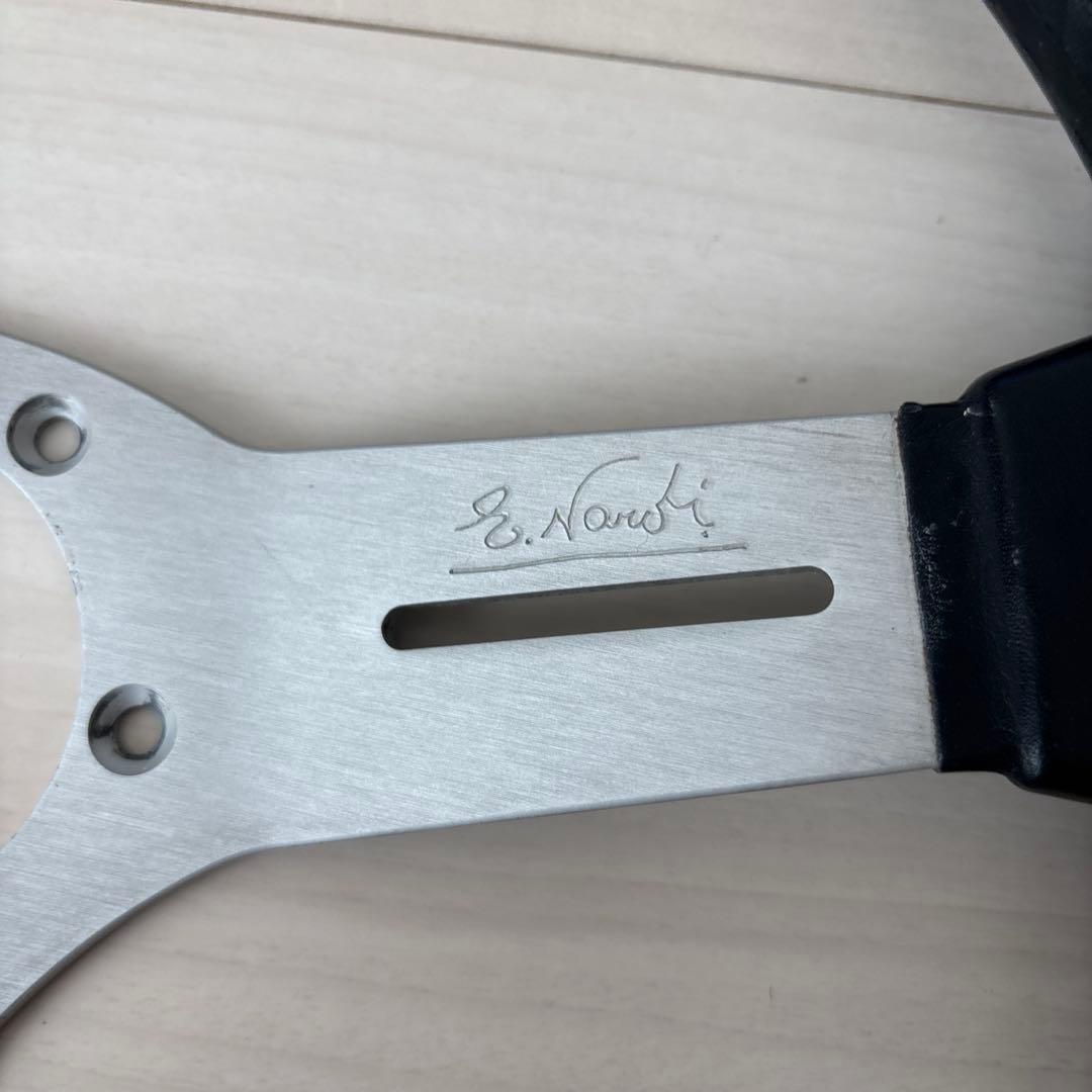 ナルディ　コンペティション　ブラックレザー&シルバースポーク36パイ　正規品中古