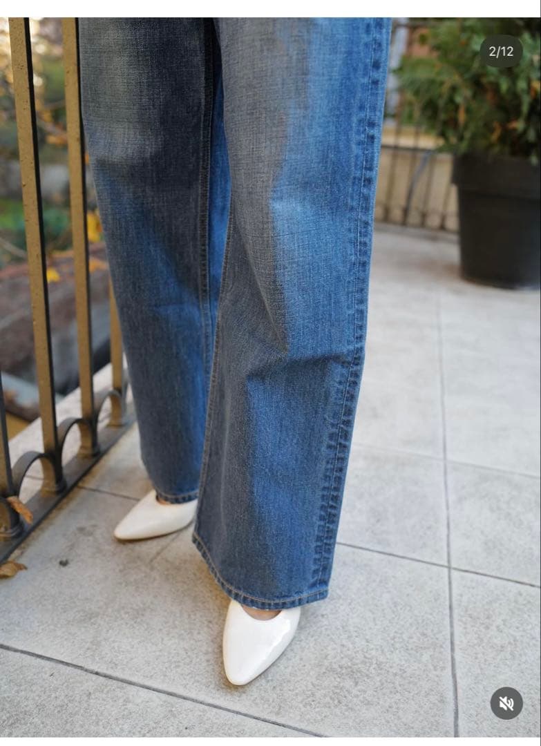 新品　ロンハーマン　ローライズ デニム パンツ　ブルー