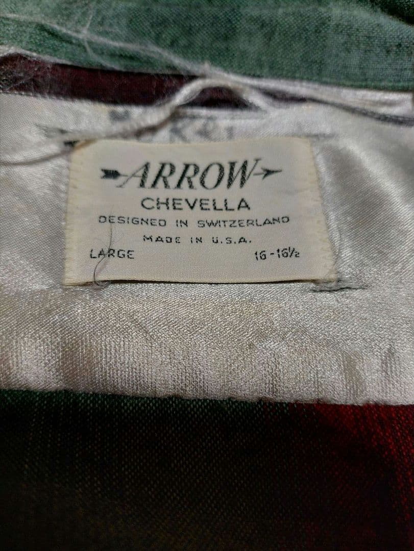 Arrow 60s オンブレチェックシャツ レーヨン100%
