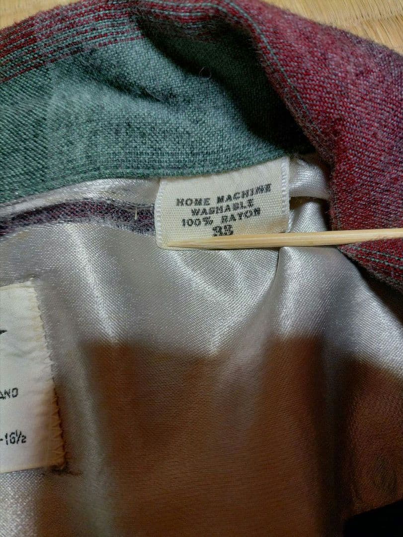 Arrow 60s オンブレチェックシャツ レーヨン100%