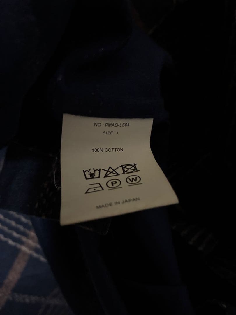 PHIGVEL Makers & Co. 長袖シャツ ネイビー/ブラウンチェック