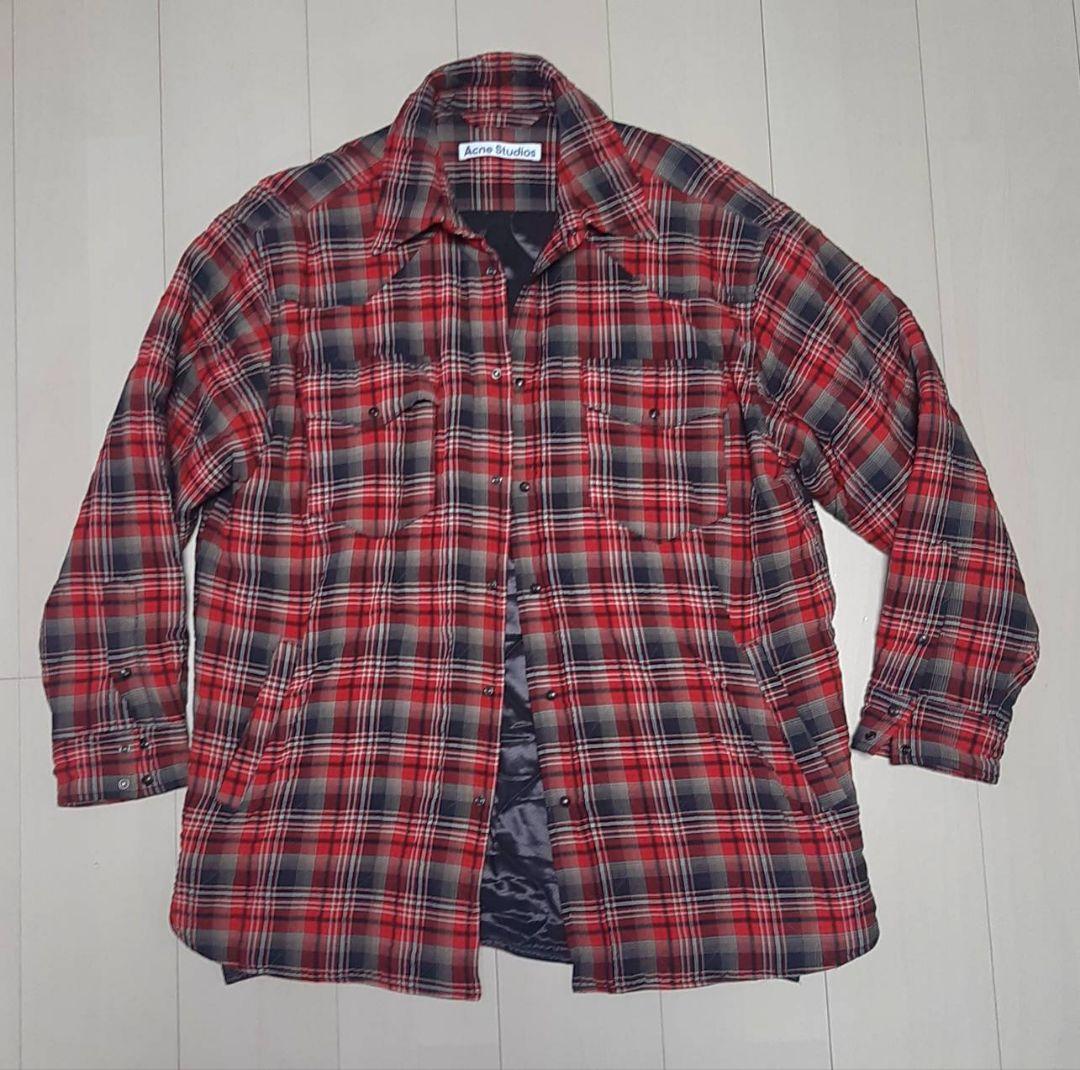 Acne Studios チェックキルティング ネルオーバーシャツ