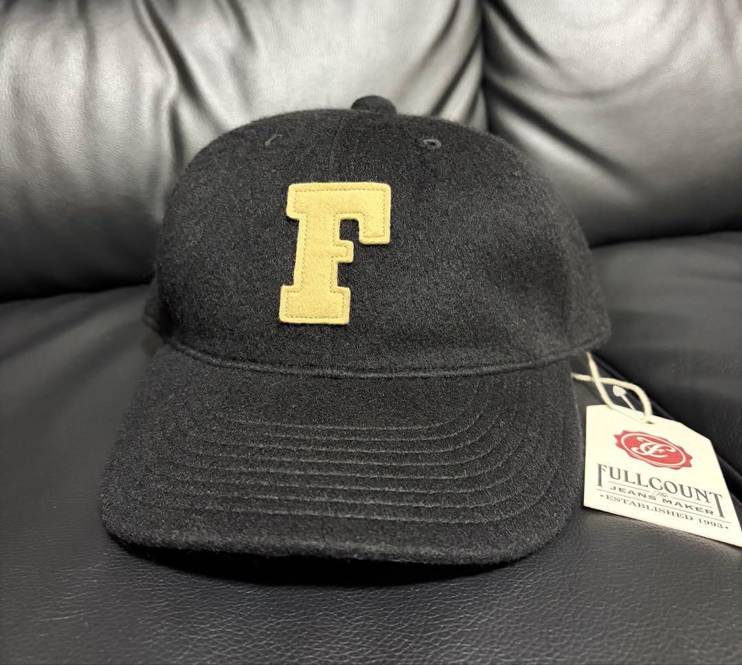 新作★フルカウント FULLCOUNT 6パネルメルトンベースボールキャップ 黒