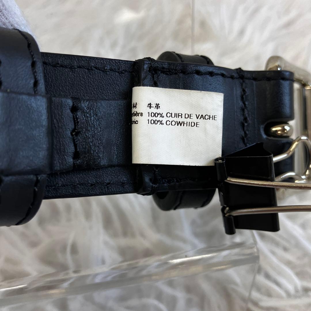 COMME des GARÇONS ブラック レザー ベルト S 小さいサイズ