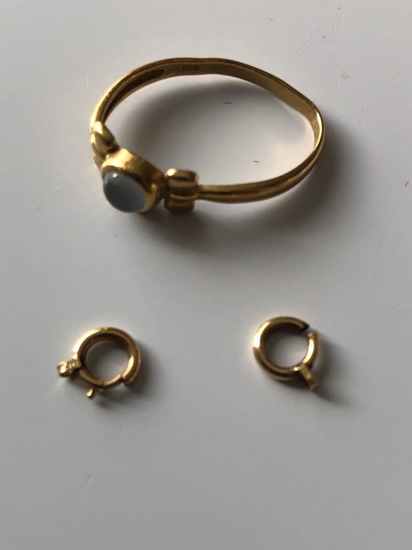 k18 リング　指輪　引き輪