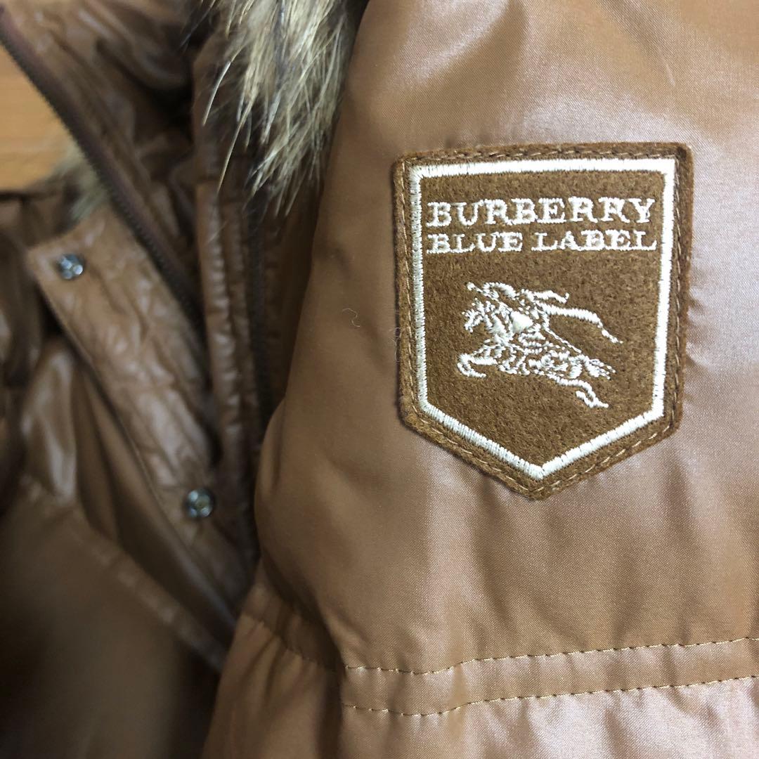 ❤️美品バーバリー　ブルーレーベルダウン❤️ノバチェックフード付ダウン