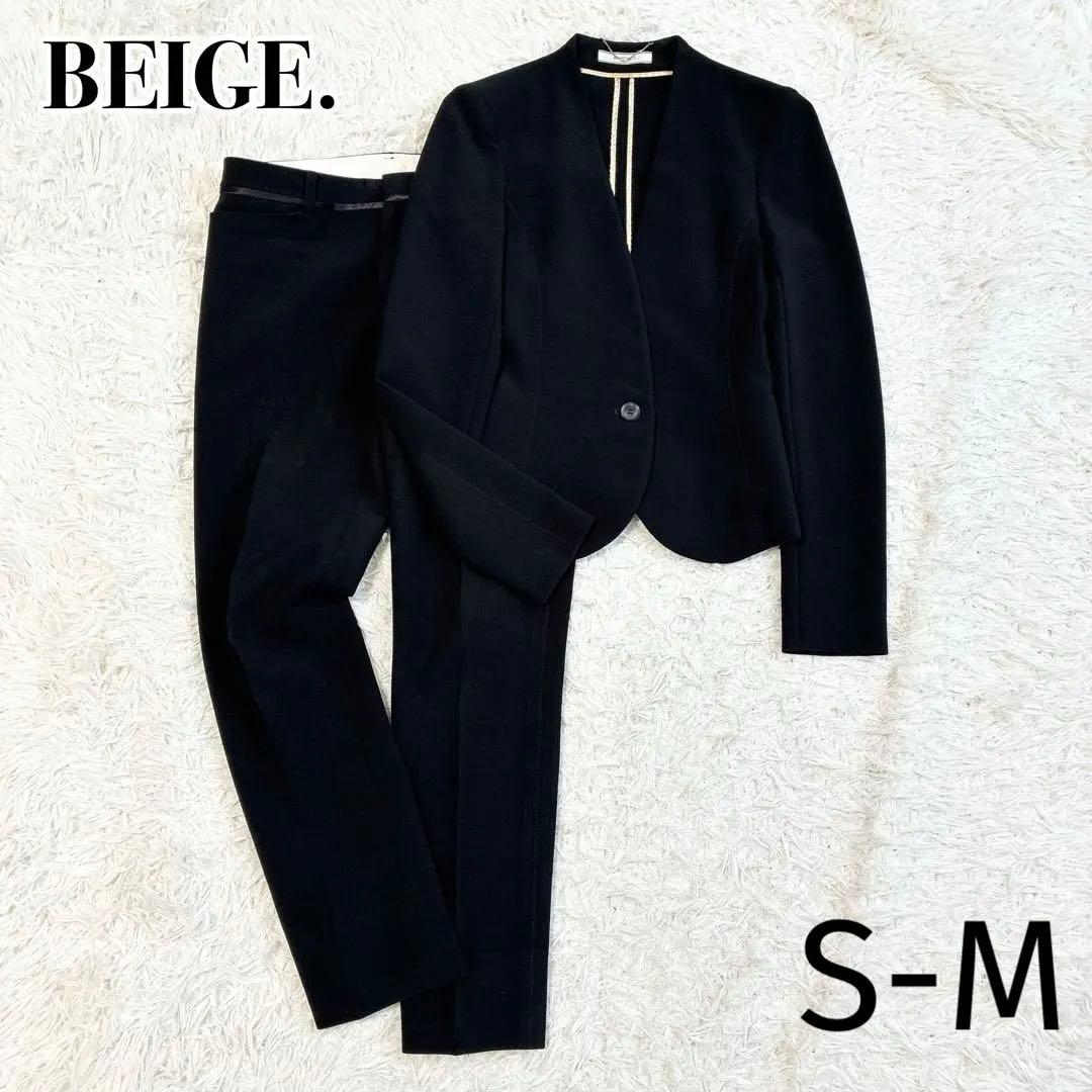 美品✨BEIGE, ベイジ パンツスーツ セットアップ ブラック S-M相当
