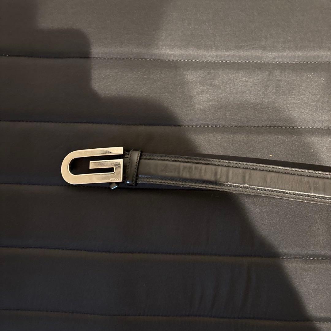 GUCCI ブラックベルト Gロゴバックル 箱付き