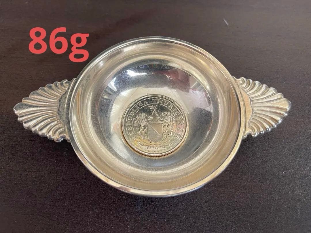 わ*ん様 スイス銀貨　小皿　UBS 記念品