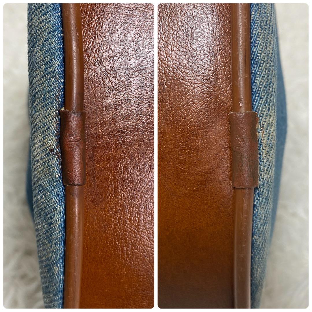 【希少】80s ビンテージエルエルビーン　デニム×レザー　ボストンバッグ