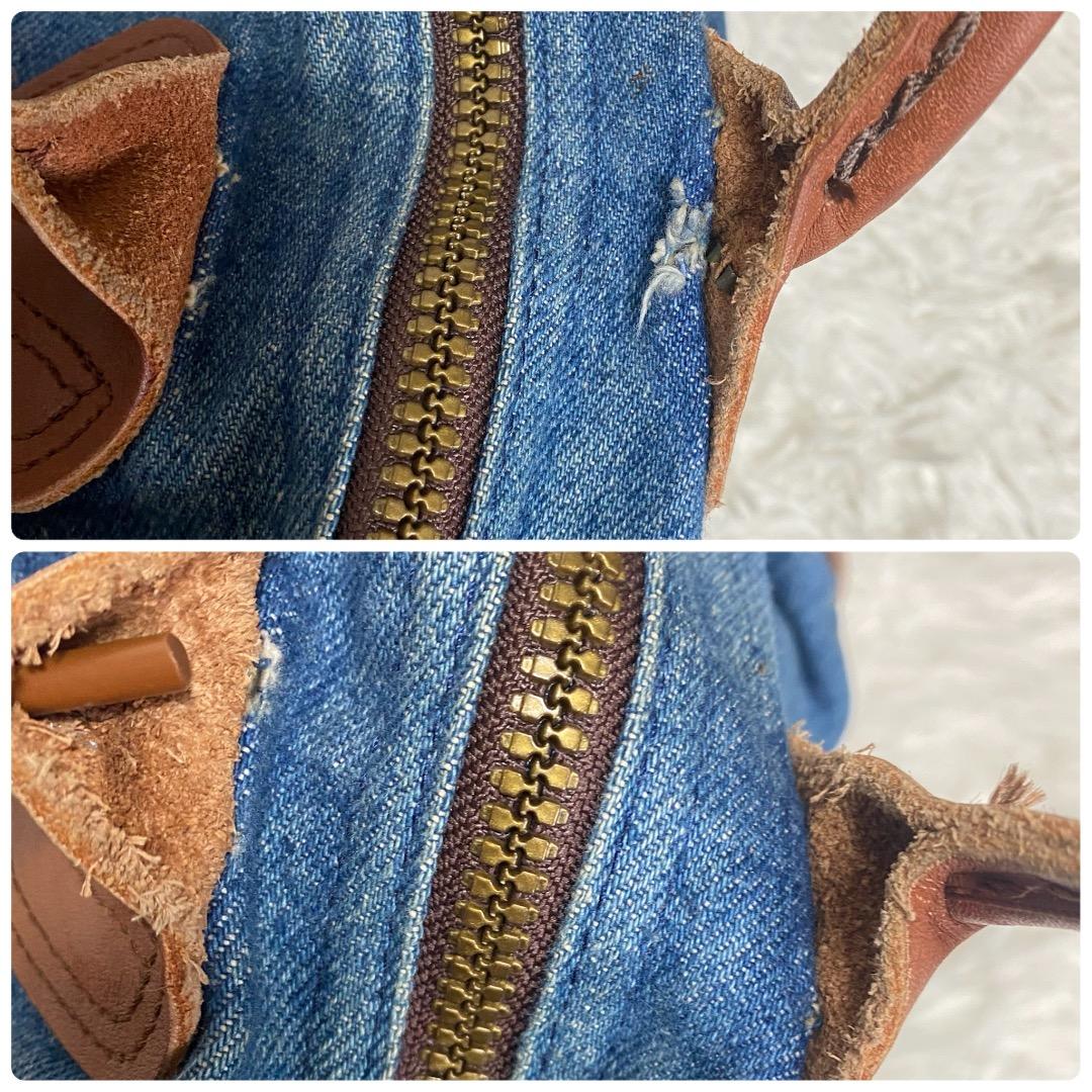 【希少】80s ビンテージエルエルビーン　デニム×レザー　ボストンバッグ