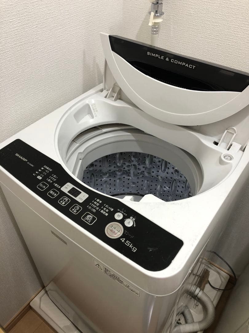 SHARP 洗濯機 4.5kg 2016年製ES-G45RC-W シャープ