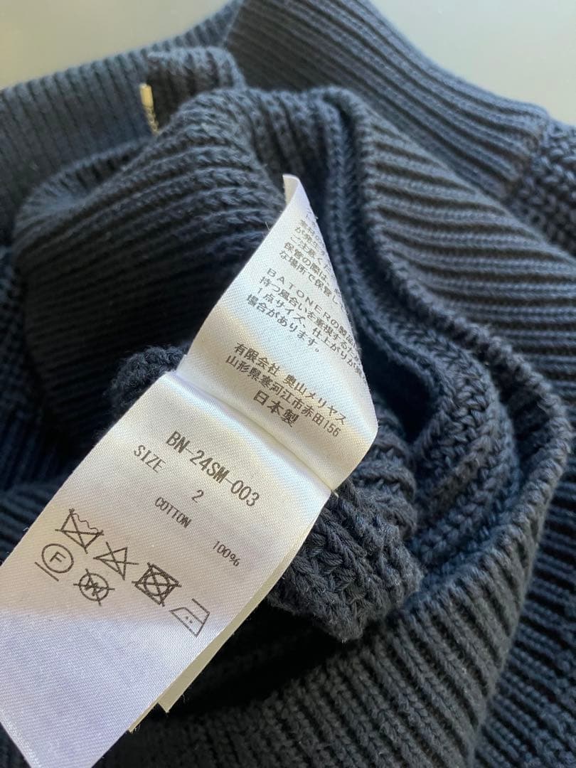 BATONER バトナー ハーフジップ ニット