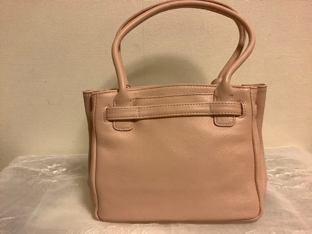 (新品未使用品)HAMANO(ハマノ)レザーハンドバッグ/ピンク/牛革