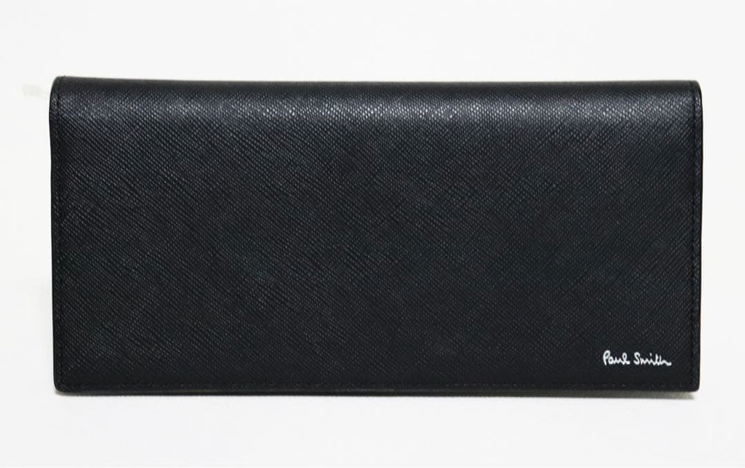 2点セット 新品 ポケット多数 ストライプバルーン レザーかぶせ式長財布