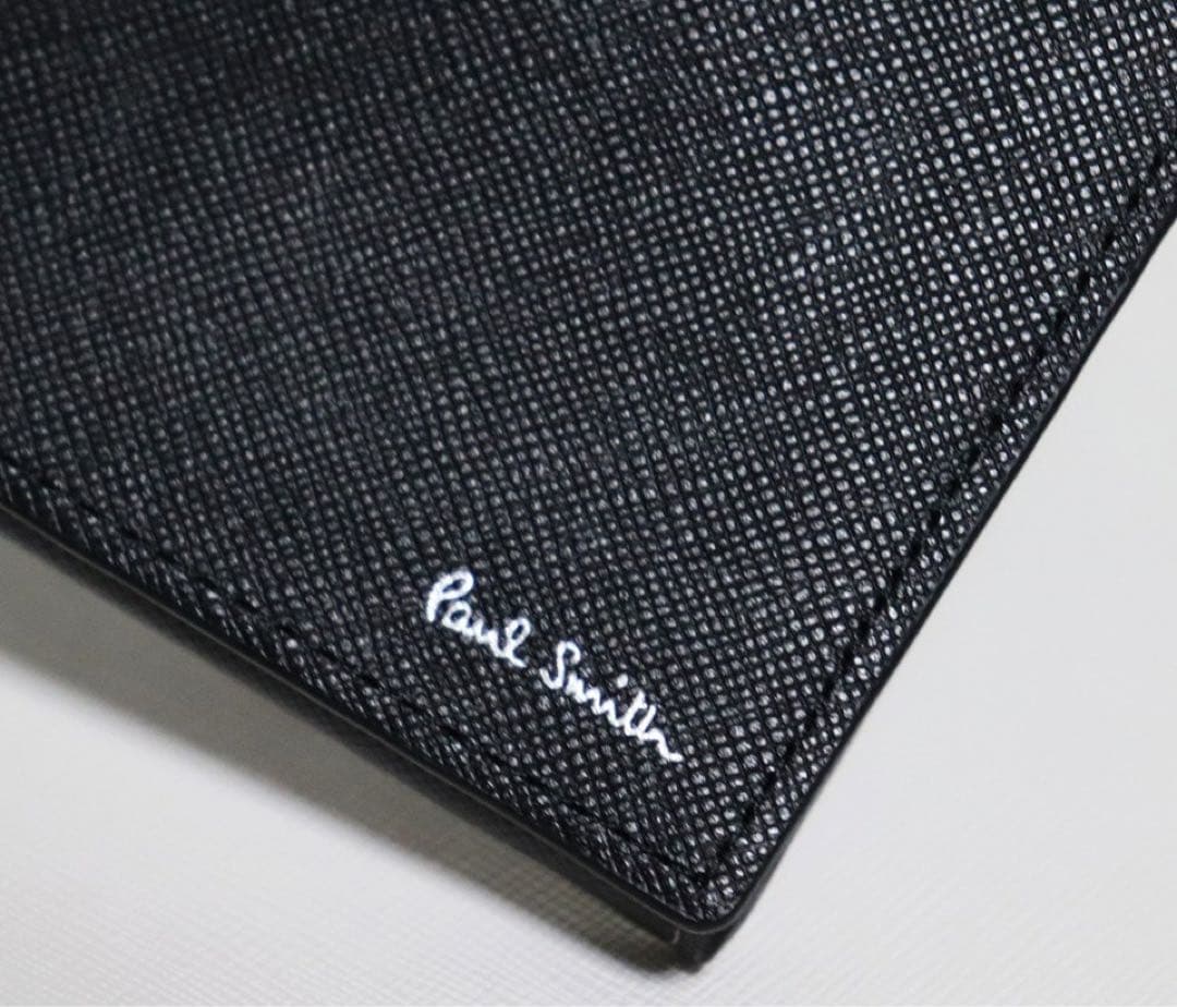 2点セット 新品 ポケット多数 ストライプバルーン レザーかぶせ式長財布