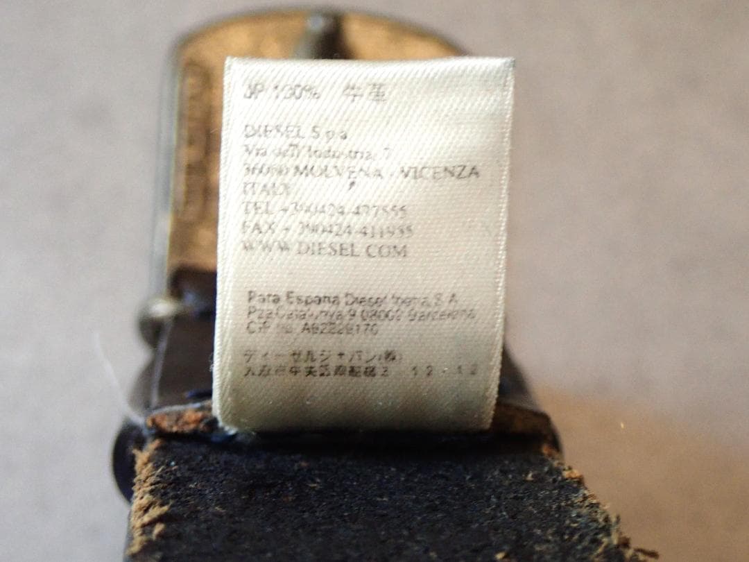 正規・美品 DIESEL ☆希少☆ガン打ちクレージー本革レザーベルト