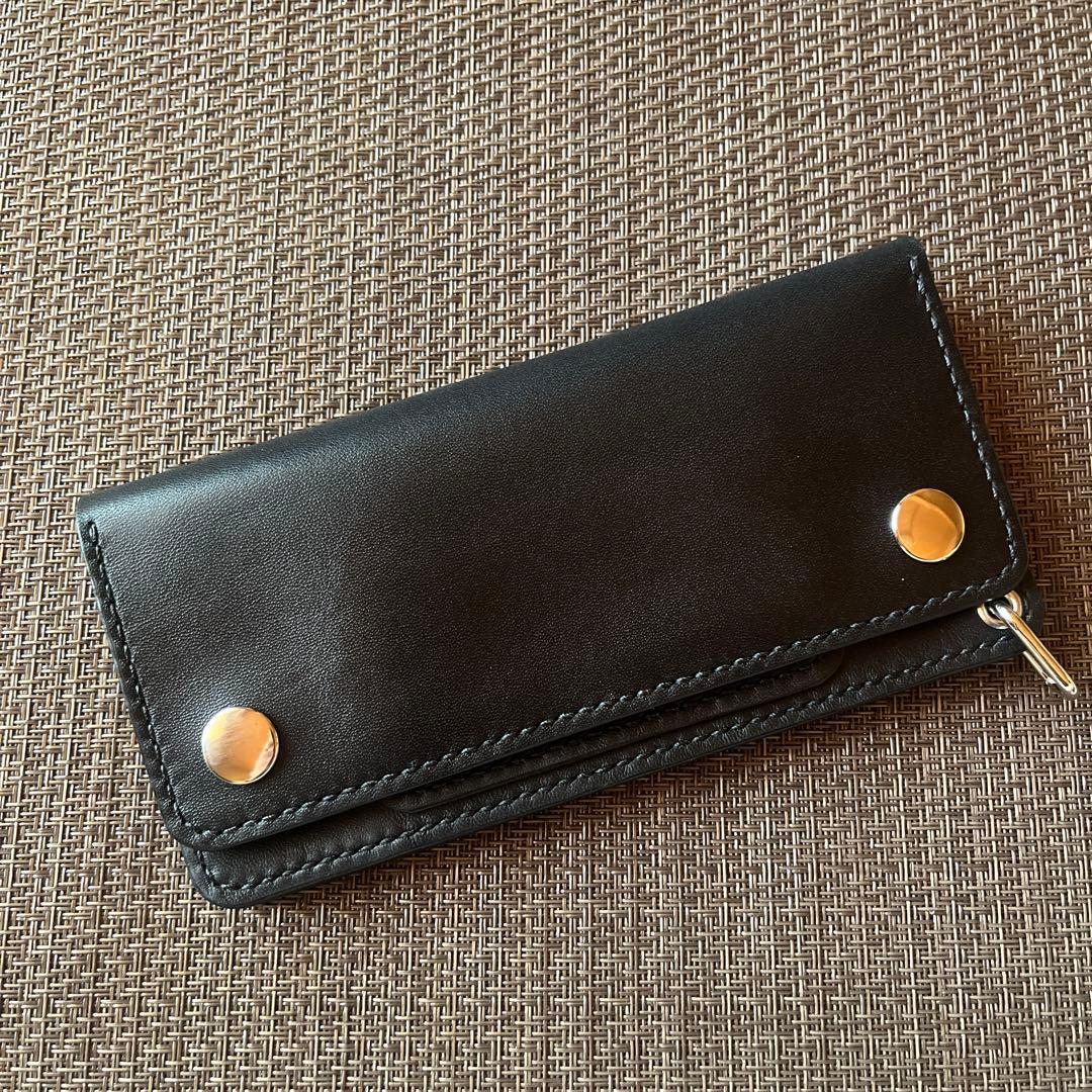 MARYAMホースフロントロングトラッカーウォレット芯通し ニッケル