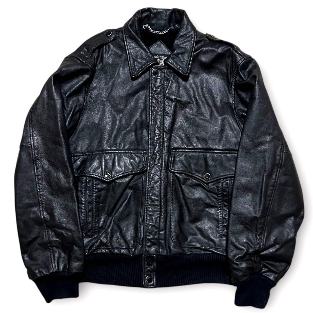 割引済！90s vintage レザージャケット 短丈 A2 フライトジャケット