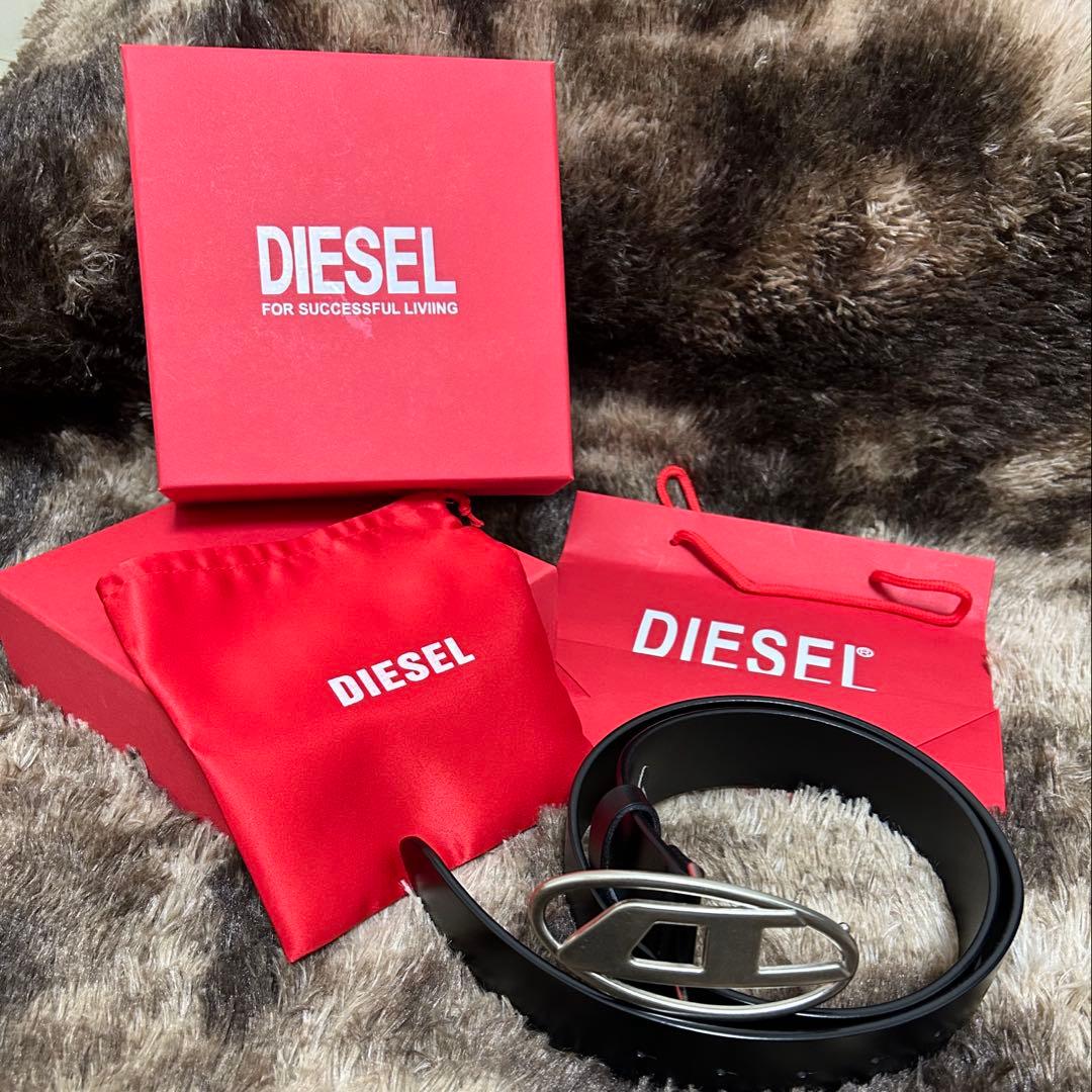 DIESEL ディーゼル ブラック レザーベルト サイズ90/35