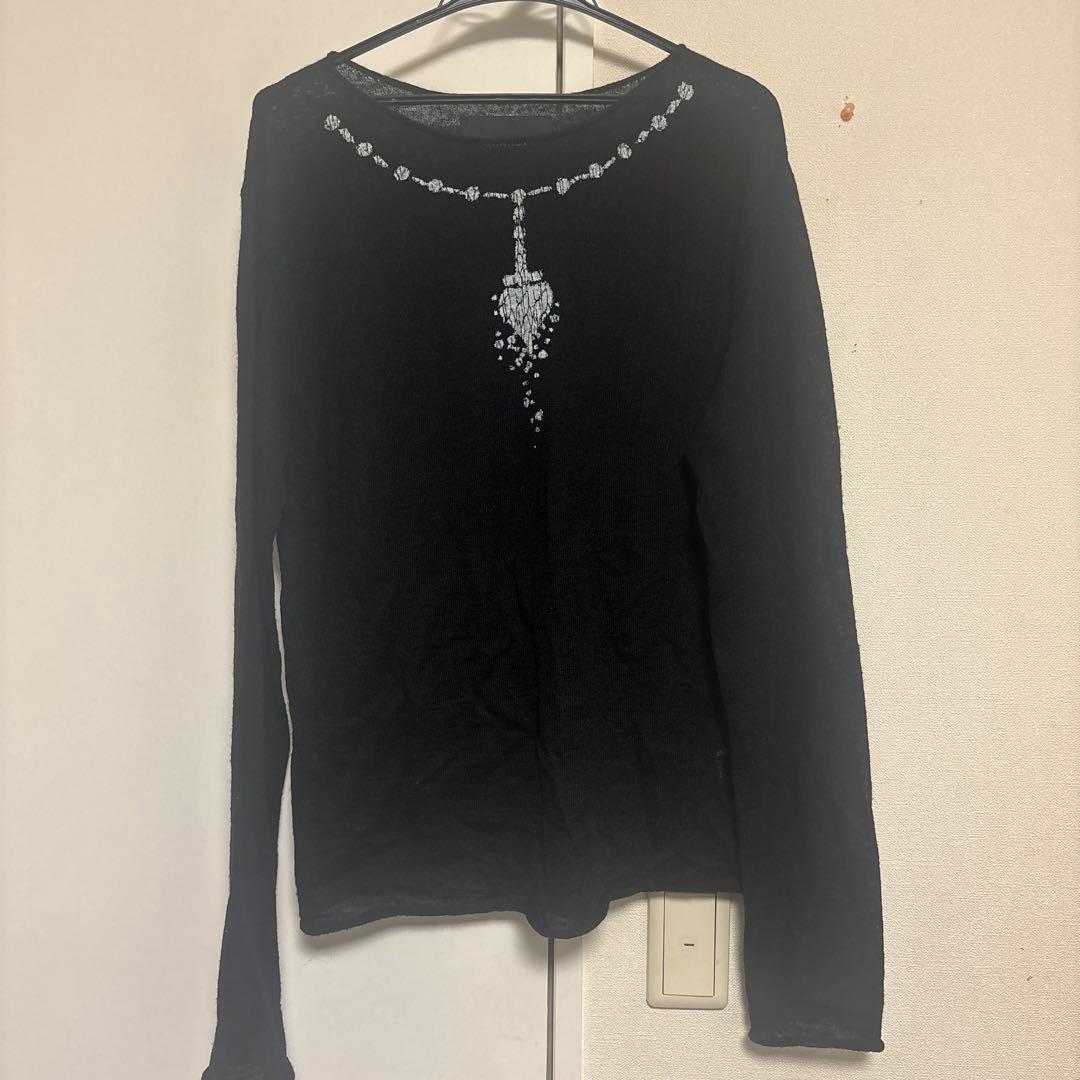 【GRANCY】Print Design Sheer Knit Mサイズ