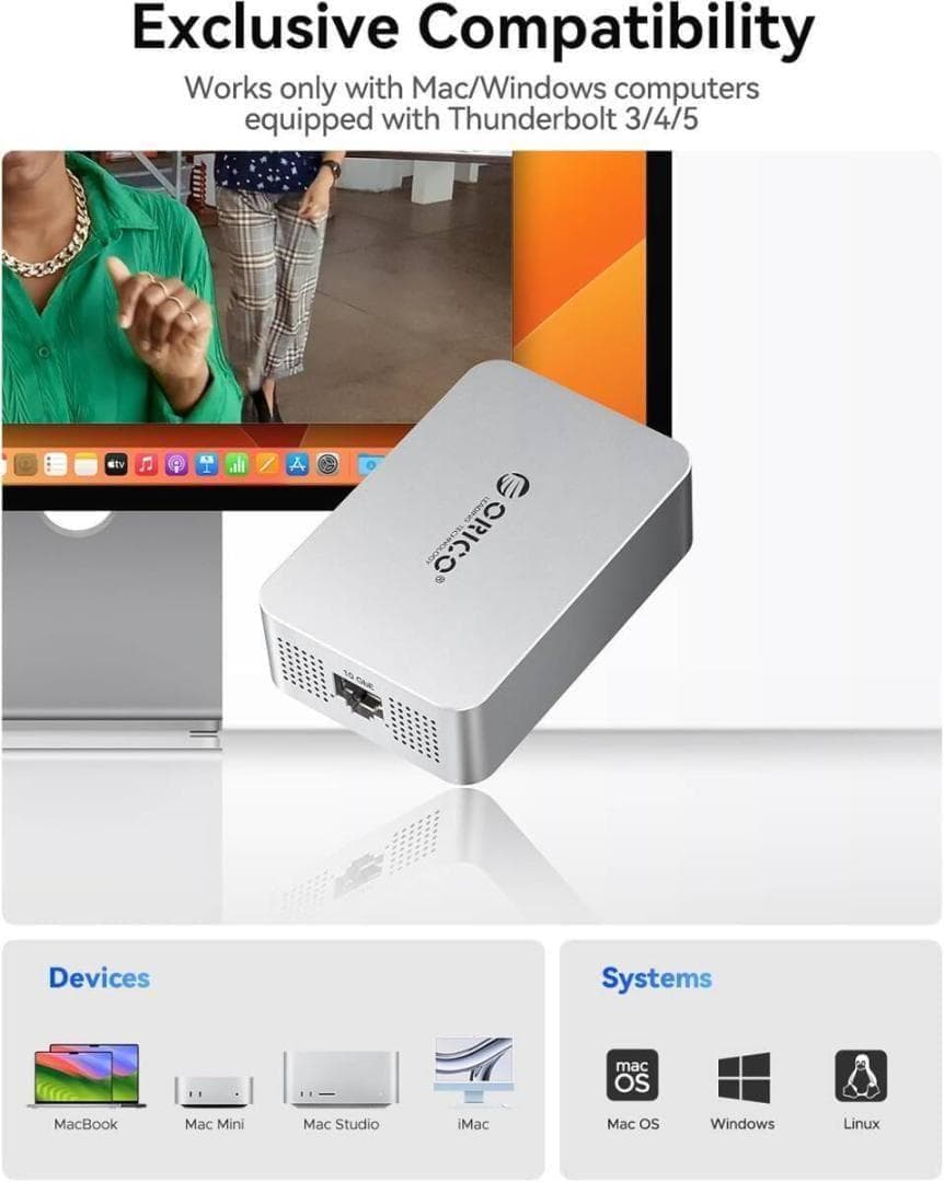 ORICO Thunderbolt 有線lanアダプタ イーサネットアダプター