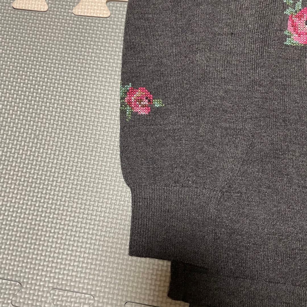 【新品未使用】Lake Alster レイクアルスター　花柄刺繍セーター