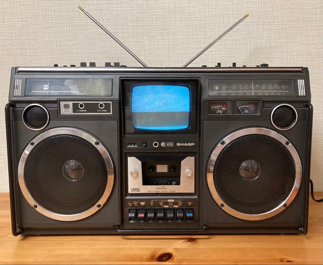 SHARP 5P-R2U ラジカセ ラジオ カセット テレビ 昭和レトロ