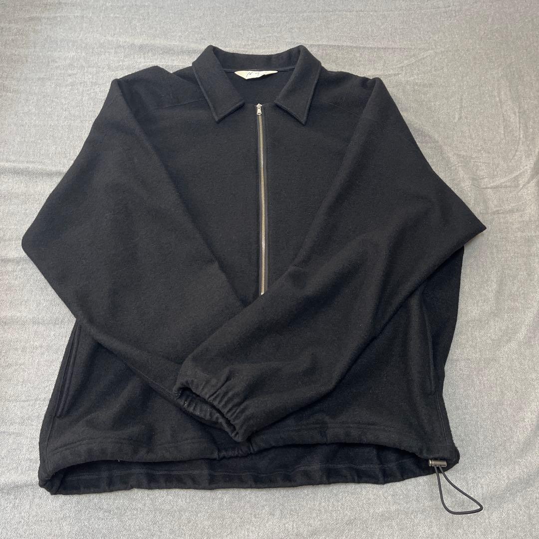 ANCELLM黒 ハーフジップアップジャケット
