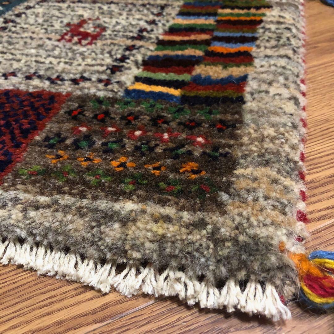 ペルシャギャッベ (ギャベ) チェアマット 椅子の座布団 No.11385