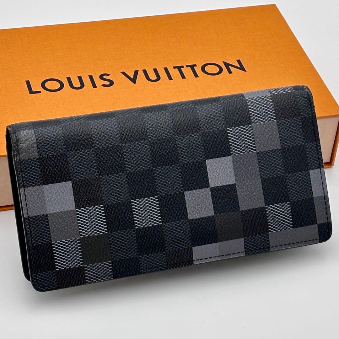 ルイヴィトン ポルトフォイユ ブラザ ダミエ グラフィット ピクセル　長財布