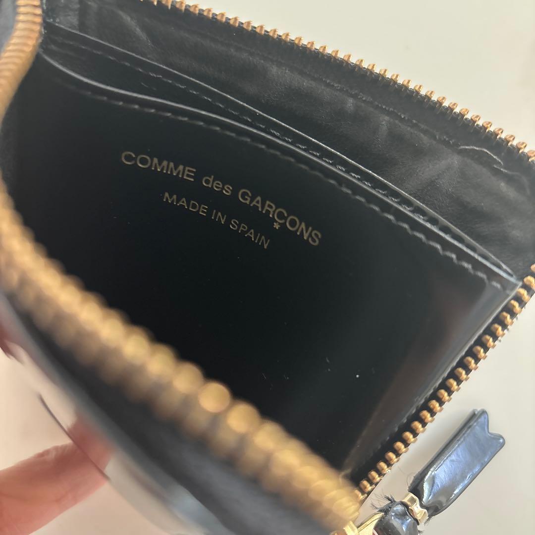 大人気✨コムデギャルソン 財布 L字ファスナー 本革 ポルカドット ブラック
