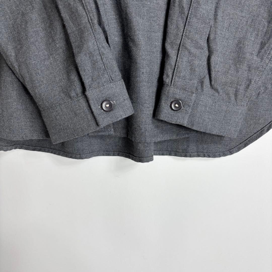 【未使用 タグ付き】A VONTADE コットンネル バンドカラー シャツ