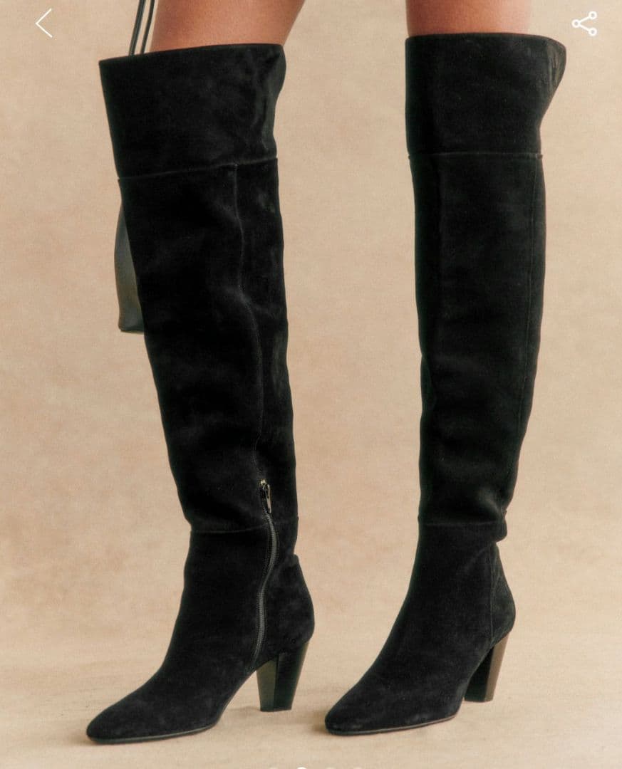 SezaneセザンヌCollete スムーズレザーロングブーツ 38 24cm