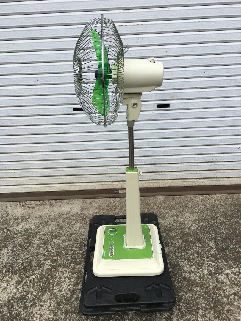 ☆ナショナル 扇風機 F-30S1M 30㎝ リビング用扇 緑 昭和レトロ