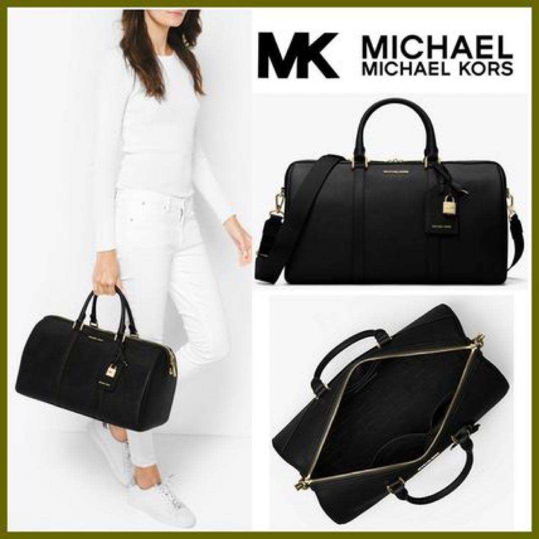 ※ちゅん※ MICHAEL KORS ブラック ボストンバッグ 旅行
