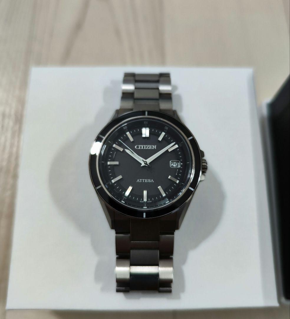 【23年購入美品】シチズン アテッサ CB3030-76E 電波ソーラー チタン