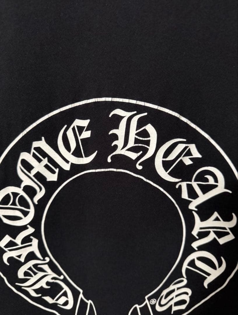 正規品 CHROME HEARTS 黒 ロンTホースシューフローラル