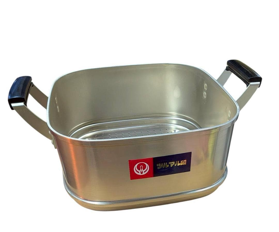 日本アルミ ツルマル印 角型蒸し器 3段 24㎝ 新品/未使用 日本製