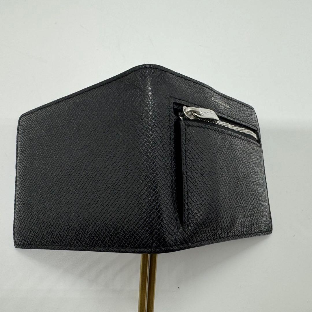 美品　PELLE MORBIDA マネークリップ 財布 二つ折り　黒　本革