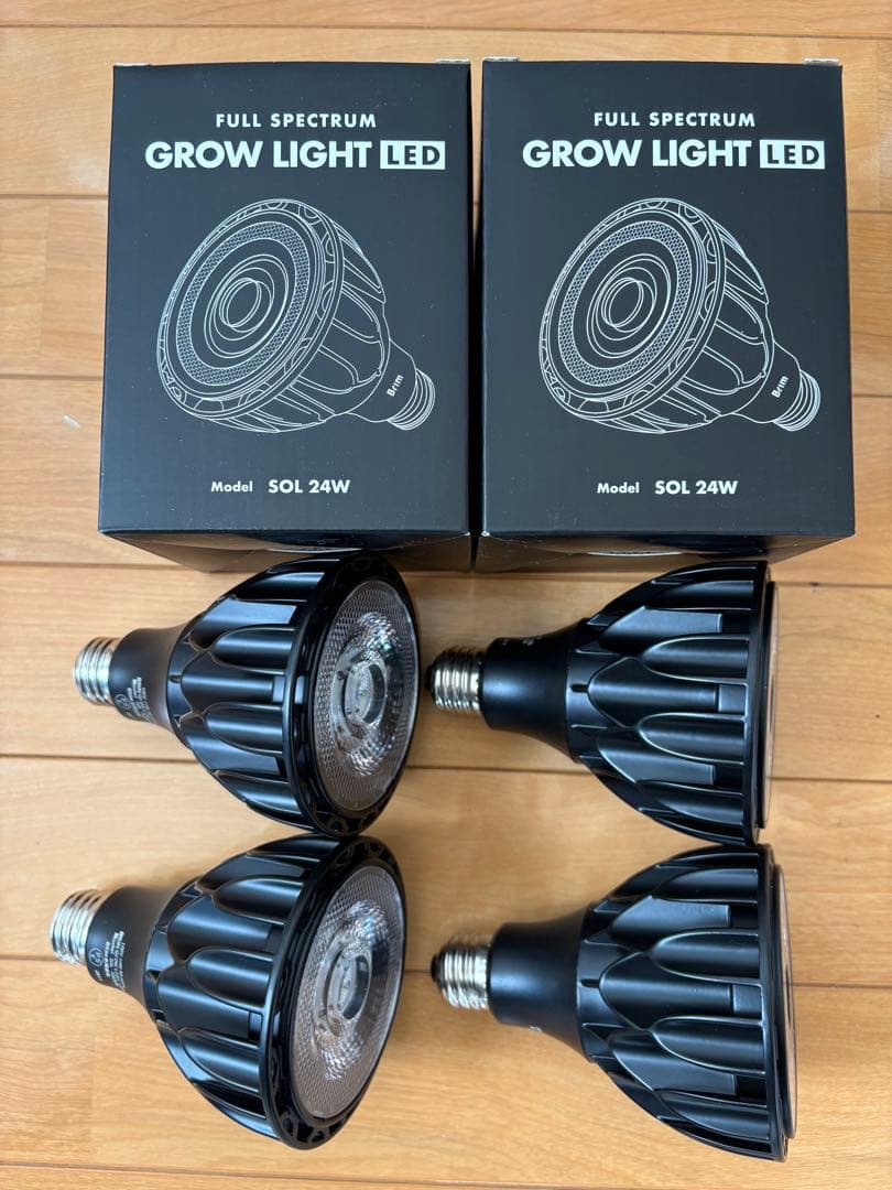 BRIM SOL 24W 植物育成ライト LED フルスペクトル 白色5800K