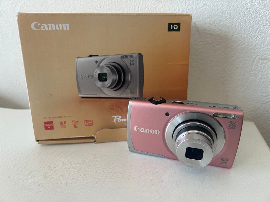 Canon デジタルカメラ 16.0MP パワーショット　A2600 ピンク