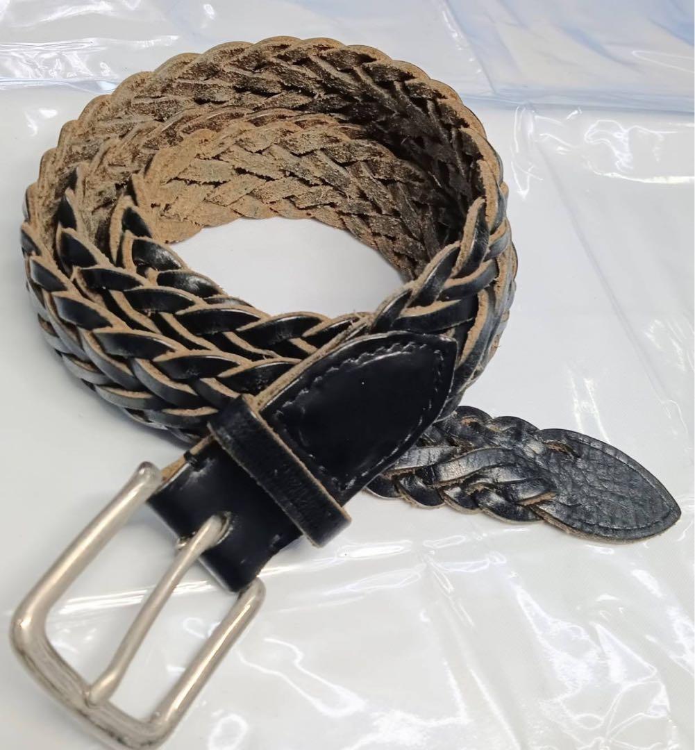 WhiteHouseCox ホワイトハウスコックス 編み レザー ベルト 本革